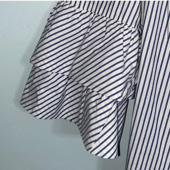 LOFT ruffle bell sleeve wrap top XL - Picture 3 of 3